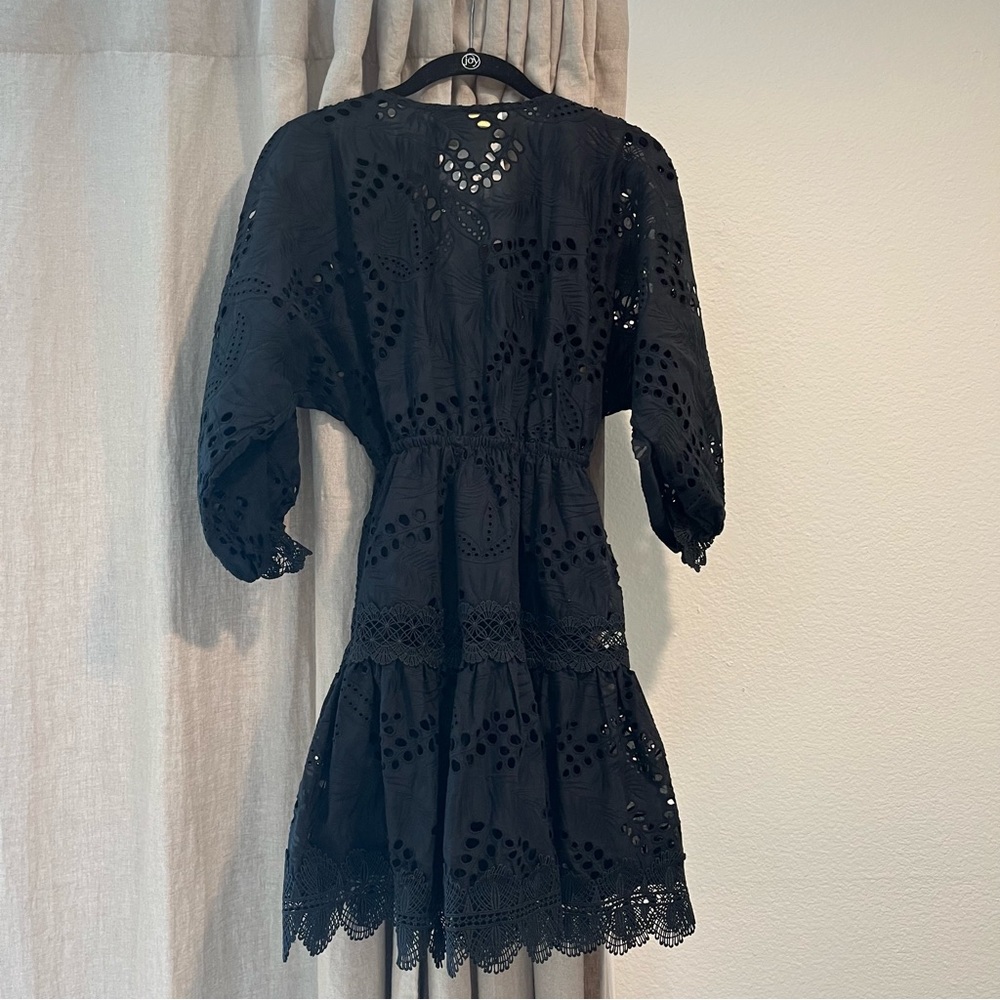 Waimari Amante Black Eyelet Mini Dress - Picture 7 of 13